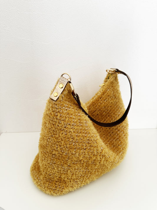 Sac besace jaune ocre